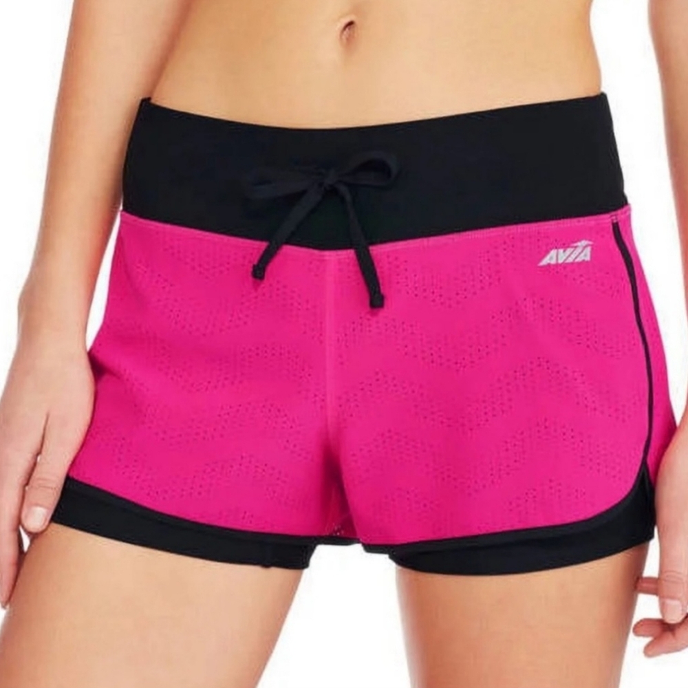 AVIA Pink and Black Athletic  running Shorts size Large